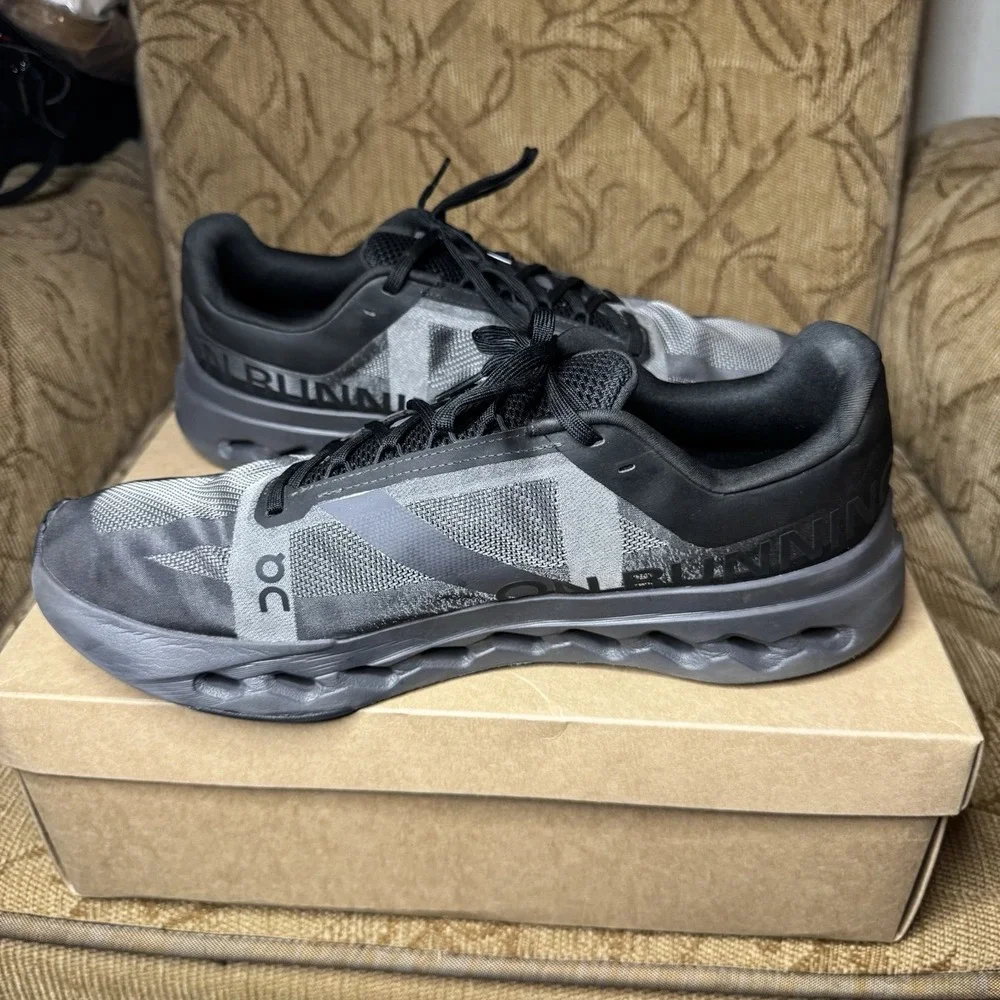 On Cloud Cloudsurfer‎ Next Black Grey Men's Size 12 Running Shoes Sneakers